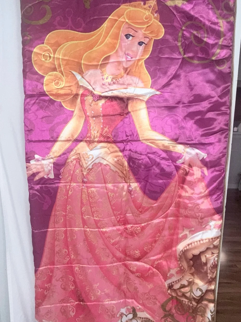 Disney Princess Aurora Sleeping Bag with Matching Zipper Bag – 27” x 67”